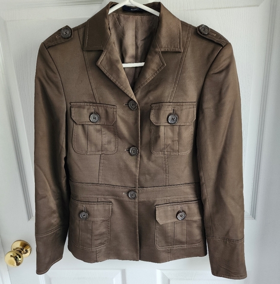 Seventy MILITARY Cargo Inspired Ladies Brown Jacket Sz Small - Picture 1 of 8